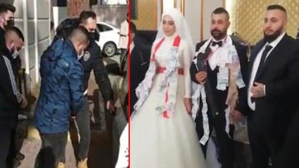Damada "pompalı tüfek" takan iki şüpheli ve düğün salonu cezadan kaçamadı