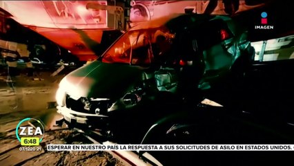 Tren se lleva a automóvil en vías de Zacatecas; hay tres heridos