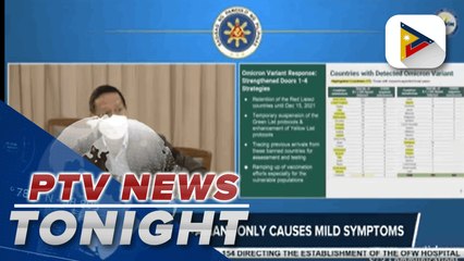 DOH: Omicron variant only causes mild symptoms