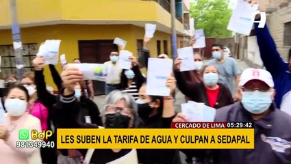 Cercado de Lima: vecinos protestan por aumento en tarifa habitual del agua