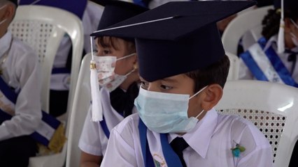 Celebran promoción de preescolar en el colegio Rubén Darío en Managua