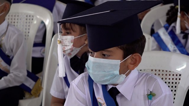 Celebran promoción de preescolar en el colegio Rubén Darío en Managua