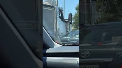 Truck Driver's Road Rage Caught on Camera