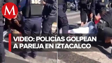 Policías fueron grabados sometiendo a una pareja en la alcadía Iztacalco