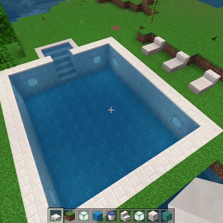How to build a POOL in MInecraft