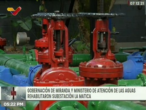 Gobernación de Miranda y Ministerio de Atención de las Aguas Rehabilitaron Subestación La Matica