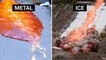 How lava reacts to ice, water, metal, and crystal