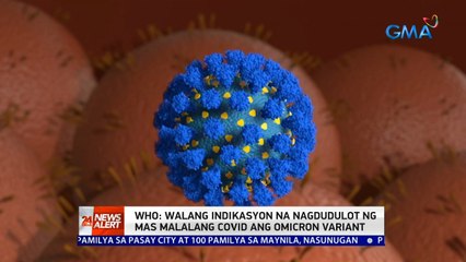 WHO: Walang indikasyon na nagdudulot ng mas malalang COVID ang Omicron variant | 24 Oras News Alert