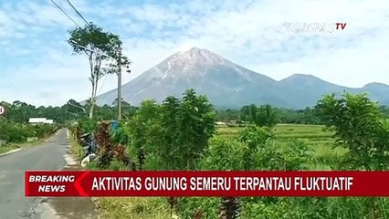 Cuaca Cerah, Gunung Semeru Terlihat Jelas Meski Aktifitas Terpantau Masih Fluktuatif