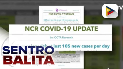Octa Research: Metro Manila, ‘very low risk’ na lamang; Pateros, limang araw nang walang bagong Covid-19 case