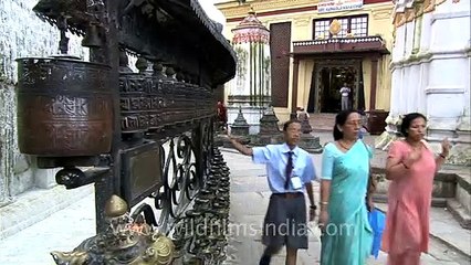 Om Mane Padme Hum through prayer wheels!