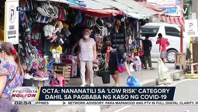 OCTA: NCR, mananatili sa low risk category dahil sa pagbaba ng kaso ng COVID-19; Lotto results as of December 7, 2021 9 p.m.