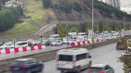 Maltepe'deki yol çalışması trafikte yoğunluğa neden oldu