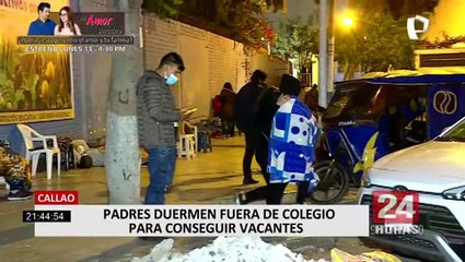 Callao: padres durmieron fuera de colegio para conseguir vacante