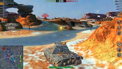 【WoTBlitz：E 100】 絶望的な編成・マップでもこんな感じに動くと勝ちやすい。 By: siranui_sizuku