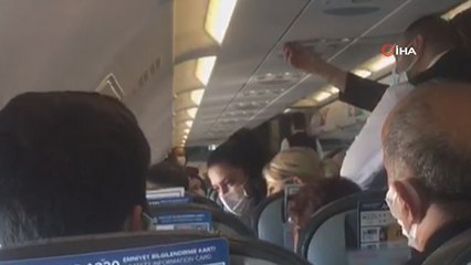 Uçakta rahatsızlanan vatandaşa hemşire yolcu ilk müdahaleyi yaptı