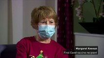 First jab recipient Margaret looks back at 'wonderful year'