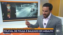 Um policial que estava de folga foi baleado durante um assalto em Embu das Artes, na região metropolitana de São Paulo. Os bandidos roubaram a arma e ainda atiraram nas costas do PM.