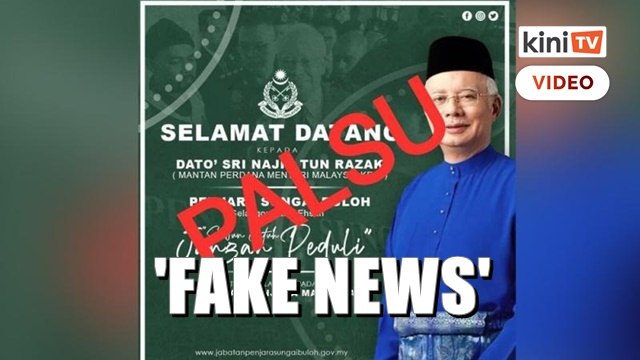 'Welcome to Sungai Buloh Prison' poster for Najib fake - Prisons Department