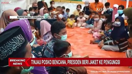 Potret Sumringah Pengungsi Saat Ditunjuk Presiden Jokowi untuk Diberikan Jaket Miliknya!