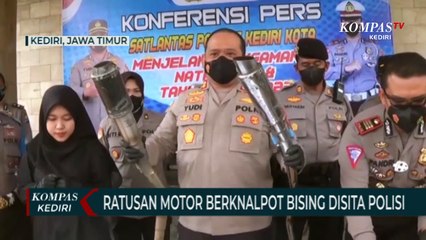 Polisi Sita Ratusan Motor Yang Tidak Sesuai Standar