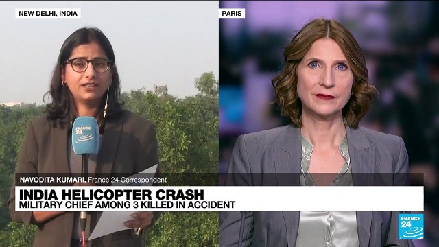 Helicopter crashes with India military chief on board, at least 11 dead