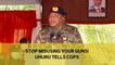 Stop misusing your guns! Uhuru tells cops