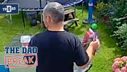 Dad - Dad Kicks Ball In Hoop