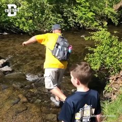 Dad Falls In Creek Fb