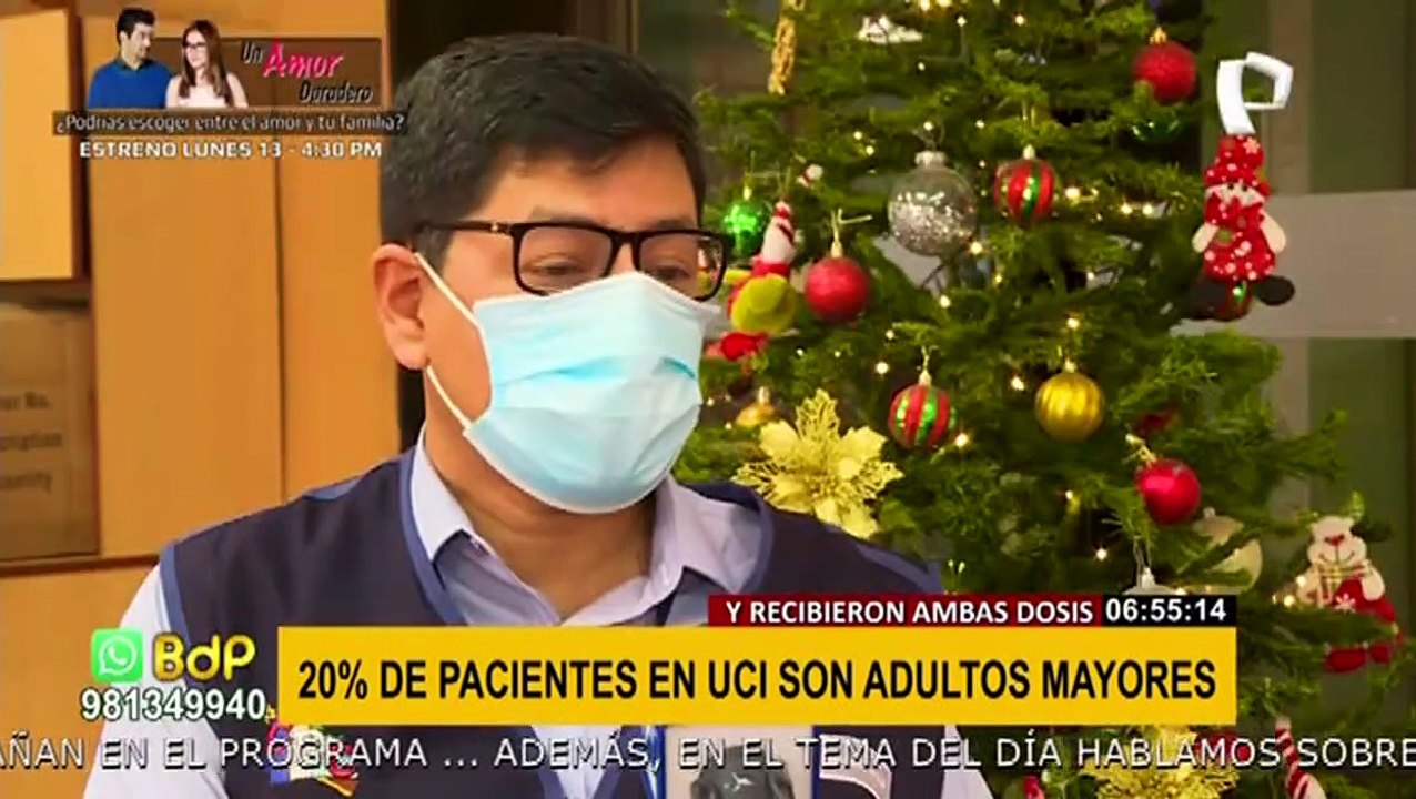 El 20% de los internados en UCI tienen 2 dosis de vacuna y son adultos mayores