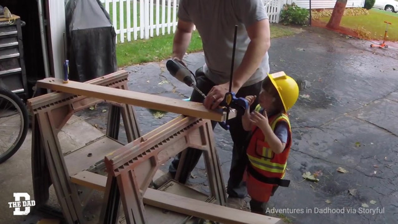 Dad Builds Bed
