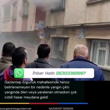 Son Dakika: Gaziantep Şehitkamil İlçesinde Yangın