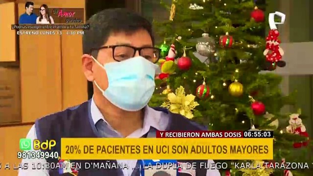 El 20% de los internados en UCI tienen 2 dosis de vacuna y son adultos mayores