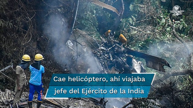 Helicóptero que transportaba funcionarios militares se desploma en India; hay 13 muertos