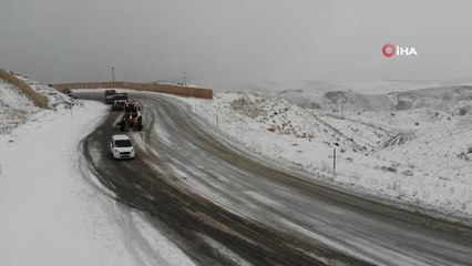 Erzincan'ın yüksek kesimlerinde yoğun kar yağışı