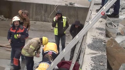 Beylikdüzü'nde bir işçi 5 metre yükseklikten kanala düştü