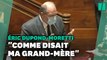 Dupond-Moretti cite sa grand-mère pour tacler Zemmour après son meeting
