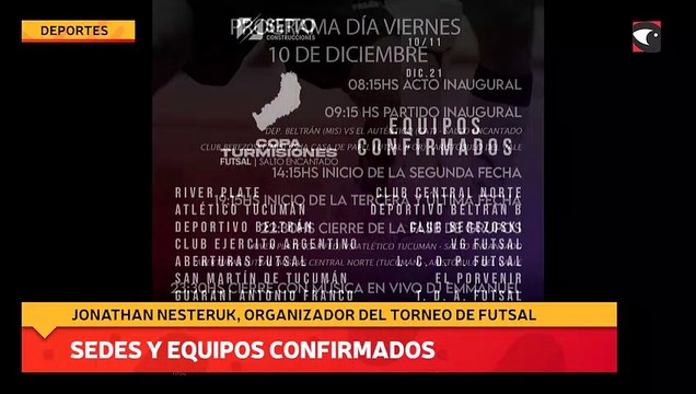 Sedes y equipos confirmados