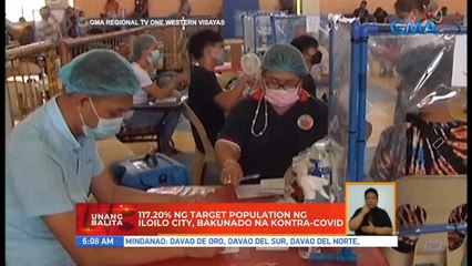 117.20% ng target population ng Iloilo City, bakunado na kontra-COVID | UB