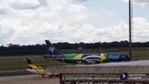 Airbus A330 PR-AIV taxia e decola de Manaus para Campinas