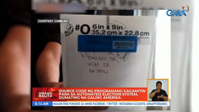 Source code ng programang gagamitin para sa automated election system, dumating na galing Amerika | UB