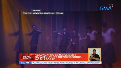 "Bazinga" ng SB19, number 1 sa weekly hot trending songs ng Billboard | UB