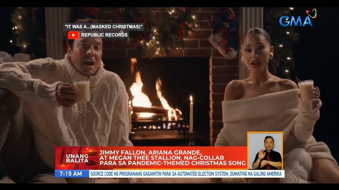 Jimmy Fallon, Ariana Grande, at Megan Thee Stallion, nag-collab para sa pandemic-themed Christmas song | UB