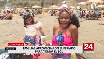Familias aprovecharon el feriado para visitar las playas de la Costa Verde