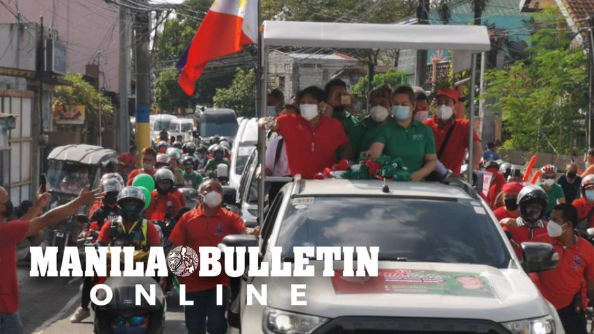 Bongbong Marcos and Sara Duterte woo people in Bacoor, Cavite