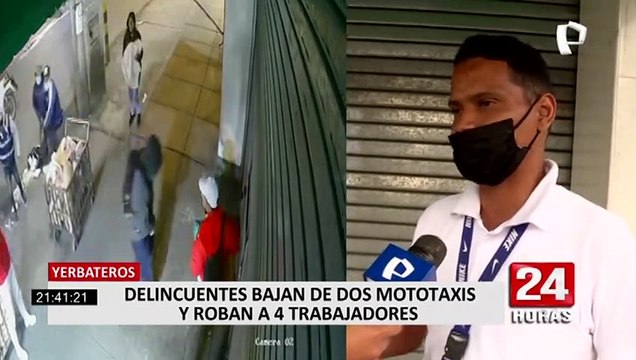 Delincuentes asaltaron a 4 personas afuera de mercado en Yerbateros