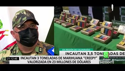 Incautan más de 3 toneladas de marihuana "Creepy" valorizada en 23 millones de dólares