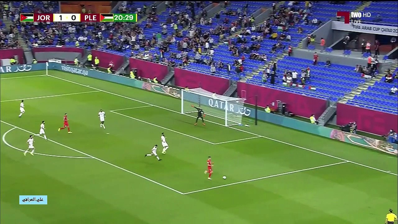 الشوط الاول مباراة الاردن وفلسطين بطولة كأس العرب 7-12-2021
