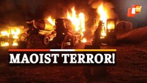 Red Rebel Violence In Odisha-Chhattisgarh Border, Maoists Set Ablaze Vehicles & Abduct One