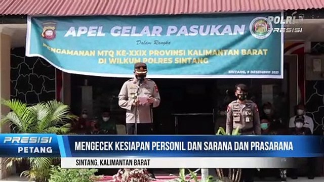 Polres Sintang Laksanakan Apel Gelar Pasukan Jelang Pelaksanaan MTQ XXIX